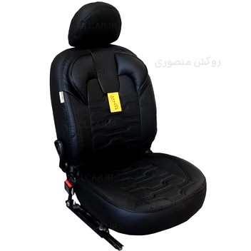 روکش صندلی خودرو 206 و 207 چرم مشکی سفید طرح vip