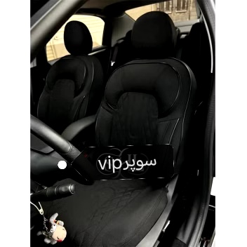 روکش صندلی خودرو کوییک و تیبا2 پارچه رنگ مشکی طرح سوپر vip