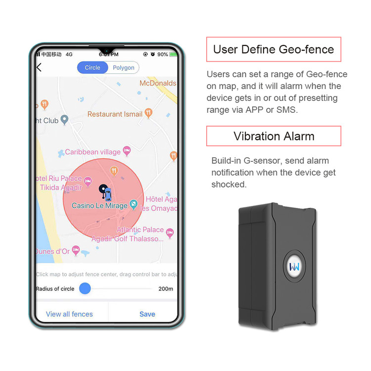 ردیاب GPS آهن ربایی مگنیتی بی سیم پرشیَن مدل S20 شارژ تا دوماه استندبای یکماه عادی